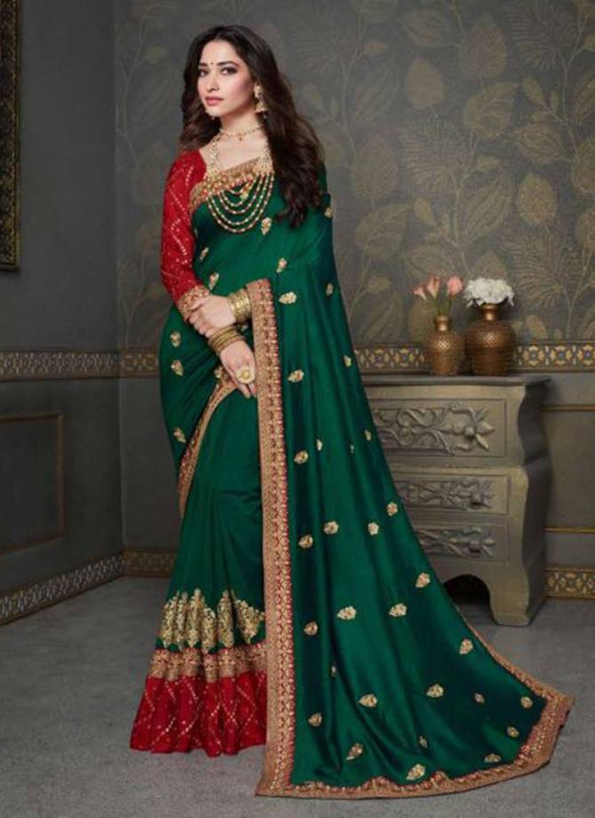 JOH RIVAAJ JHALAK VOL 53 Fancy Latest Designer Wedding Wear Vichitra silk Embroidery Work Heavy Stylish Saree Collection